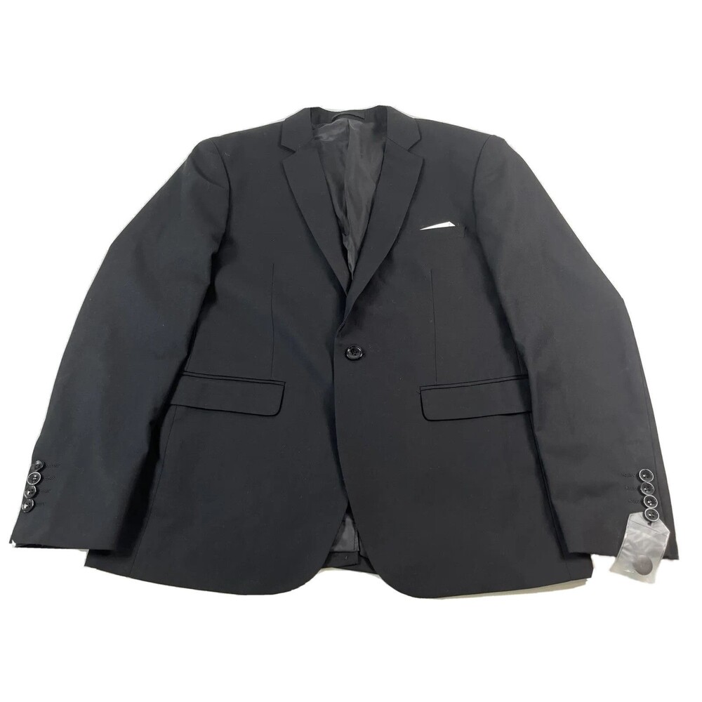 Cloudstyle 2 Button Suit Jacket and 4 Button Vest Black Size Medium